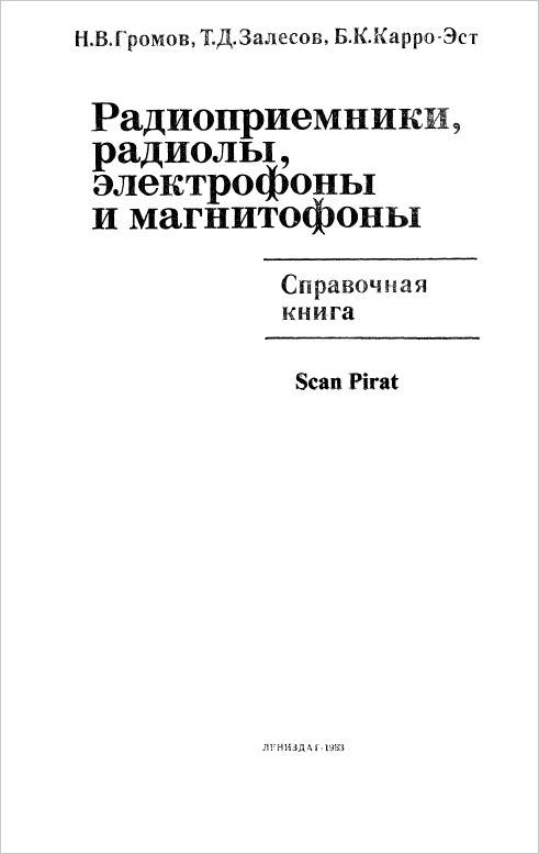 Радиоприемники радиолы электрофоны и магнитофоны